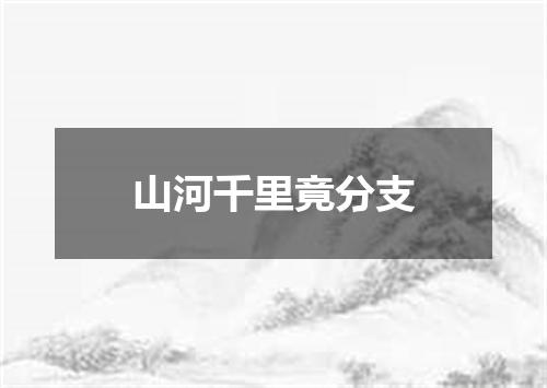 山河千里竟分支