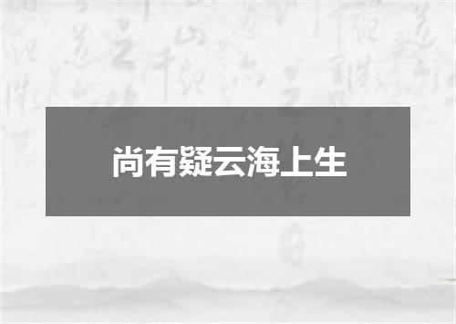 尚有疑云海上生