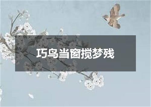 巧鸟当窗搅梦残