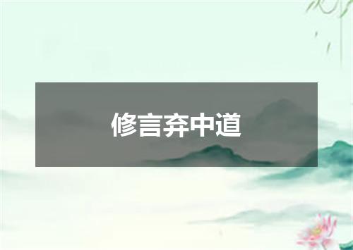 修言弃中道