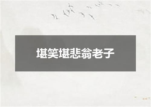 堪笑堪悲翁老子