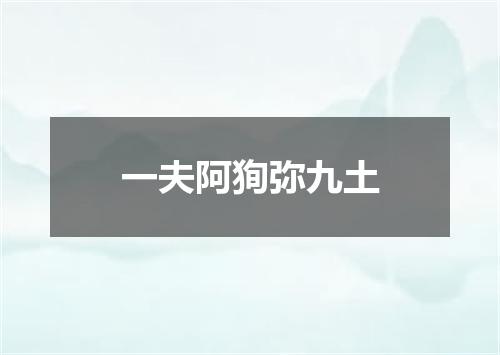 一夫阿狥弥九土