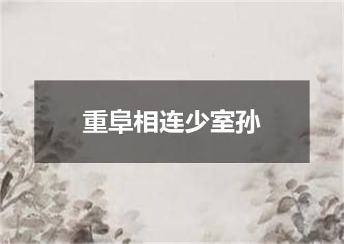 重阜相连少室孙