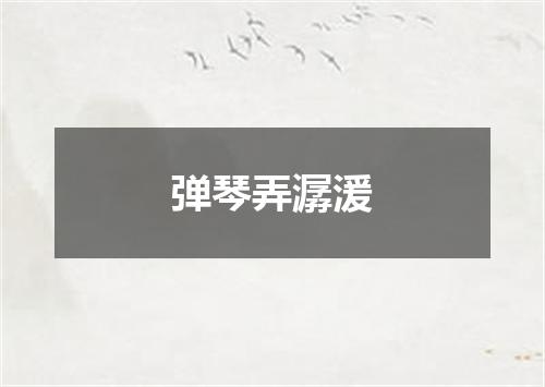 弹琴弄潺湲