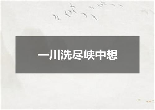 一川洗尽峡中想