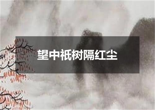 望中祇树隔红尘