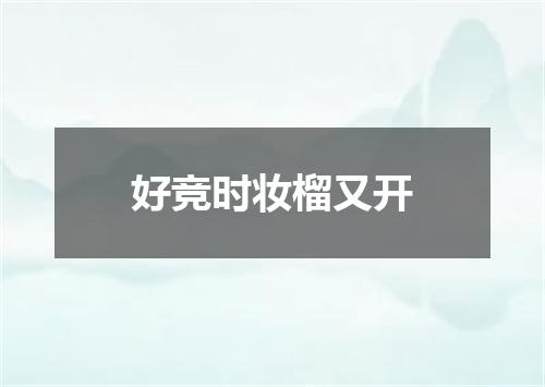 好竞时妆榴又开