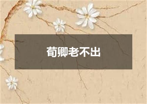 荀卿老不出