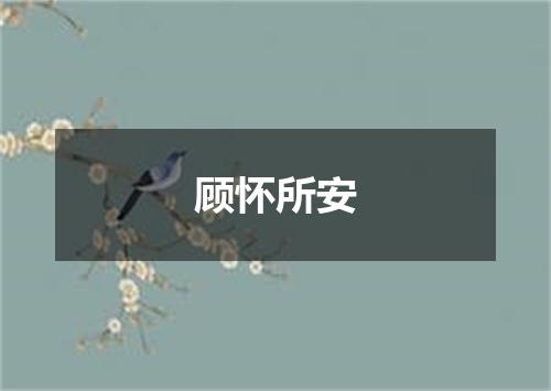 顾怀所安