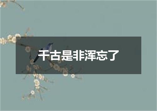千古是非浑忘了