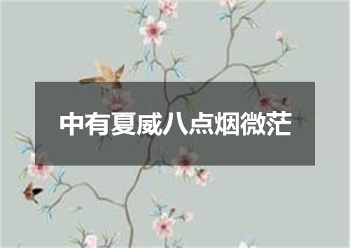 中有夏威八点烟微茫