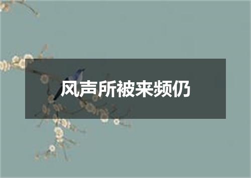 风声所被来频仍