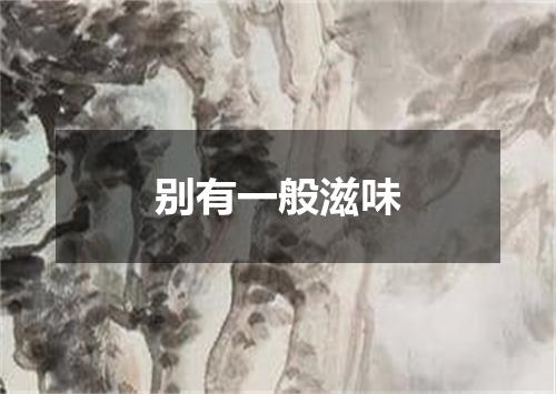 别有一般滋味