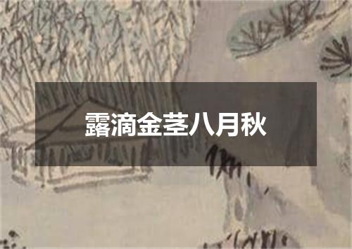 露滴金茎八月秋