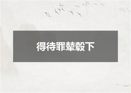 得待罪辇毂下