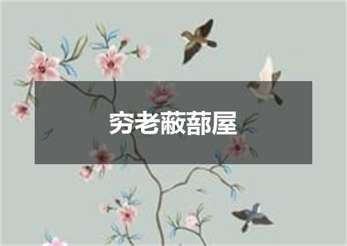 穷老蔽蔀屋