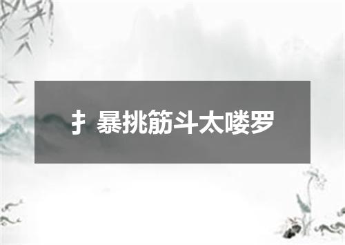 扌暴挑筋斗太喽罗