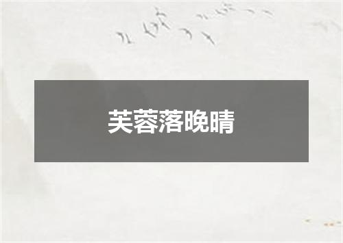 芙蓉落晚晴