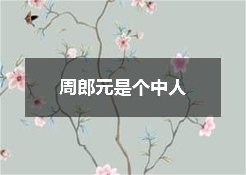 周郎元是个中人