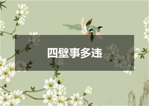 四壁事多违
