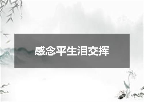 感念平生泪交挥