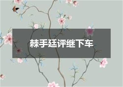 棘手廷评继下车