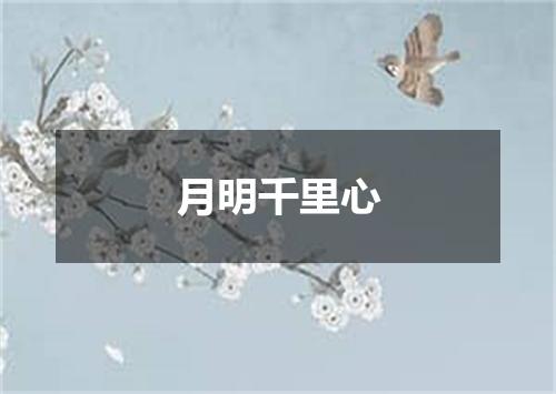 月明千里心