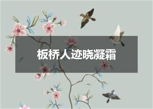 板桥人迹晓凝霜