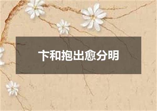 卞和抱出愈分明