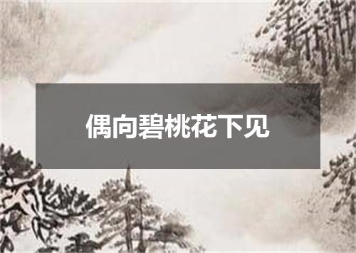 偶向碧桃花下见