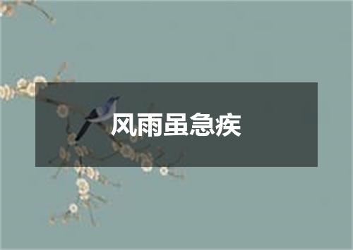 风雨虽急疾