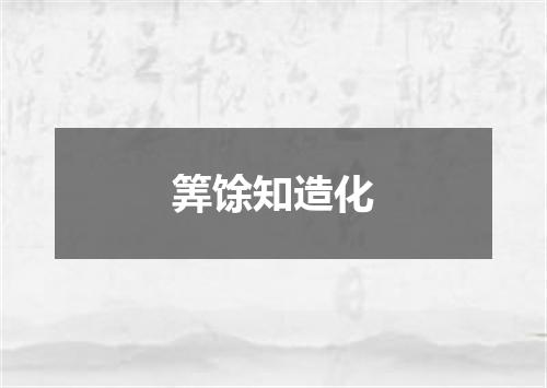 筭馀知造化