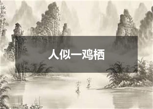 人似一鸡栖