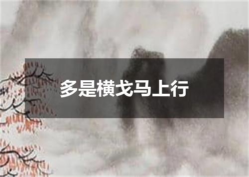 多是横戈马上行