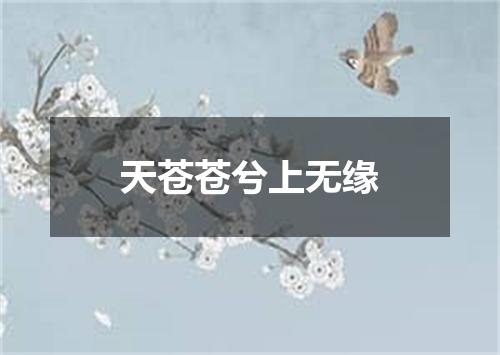 天苍苍兮上无缘