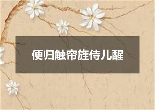 便归触帘旌侍儿醒