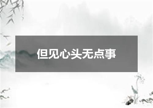 但见心头无点事
