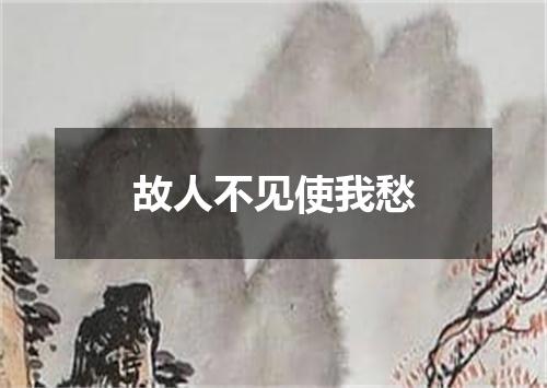 故人不见使我愁