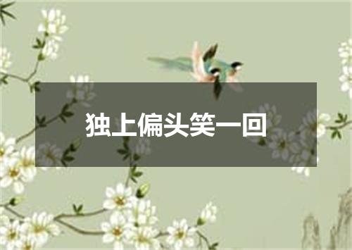 独上偏头笑一回