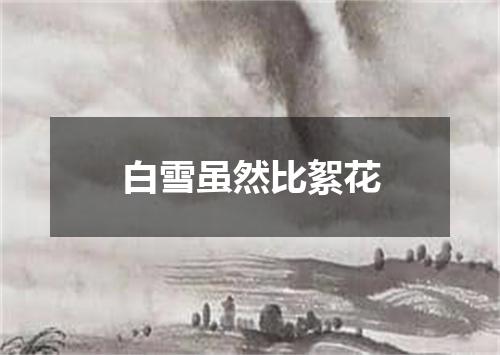 白雪虽然比絮花