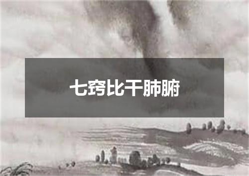 七窍比干肺腑