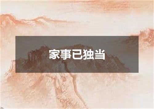 家事已独当