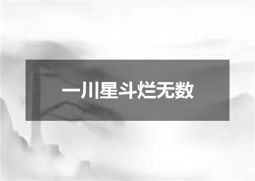 一川星斗烂无数