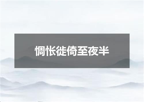 惆怅徙倚至夜半