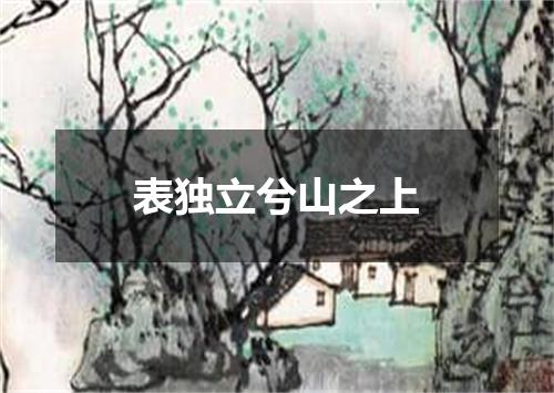 表独立兮山之上