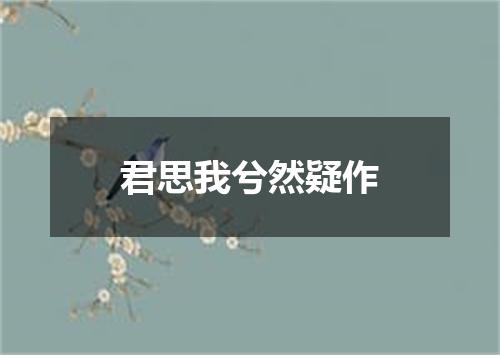 君思我兮然疑作