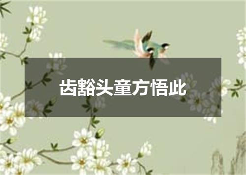 齿豁头童方悟此