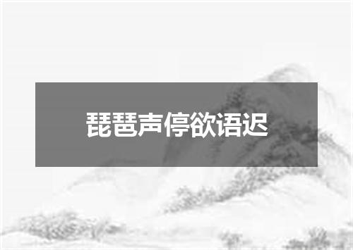 琵琶声停欲语迟