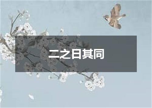 二之日其同