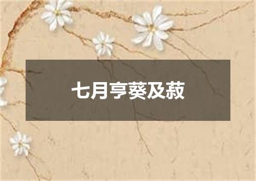 七月亨葵及菽